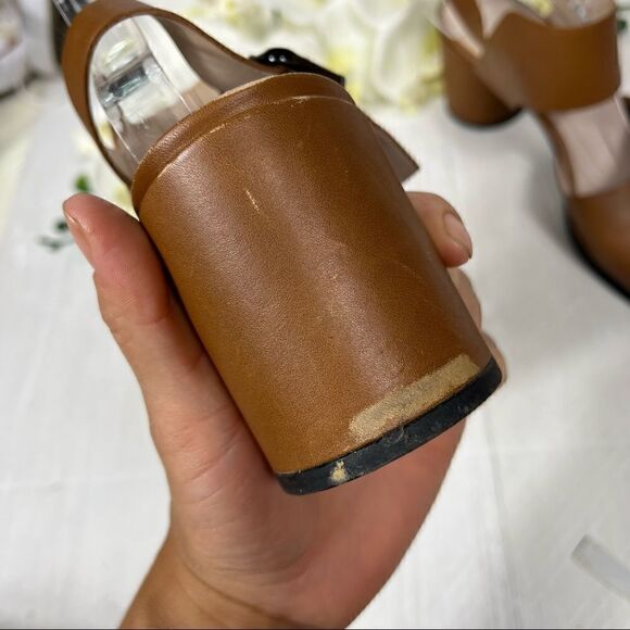 Ecco Womens sandals size 10 Block heel Leather - Picture 9 of 9